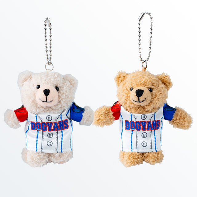 DOGYANSベアキーホルダー白・茶