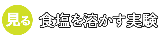 食塩を溶かす実験