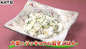 大葉とラッキョウの混ぜごはん