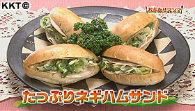 たっぷりネギハムサンド