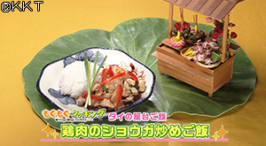 ガイ・パット・キン(鶏肉のショウガ炒めご飯)