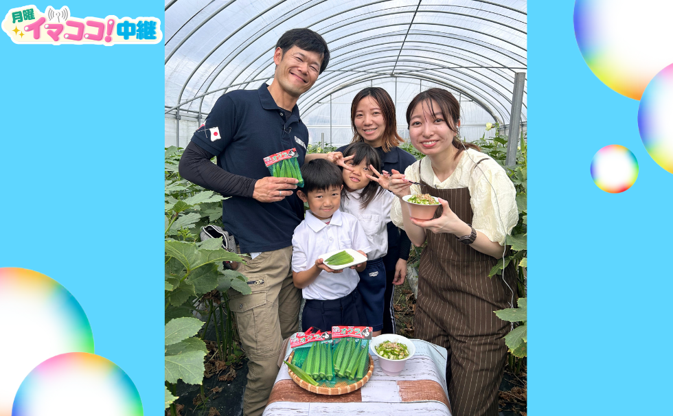 八代市鏡町の「FUJIMOTO農園」から中継♪
